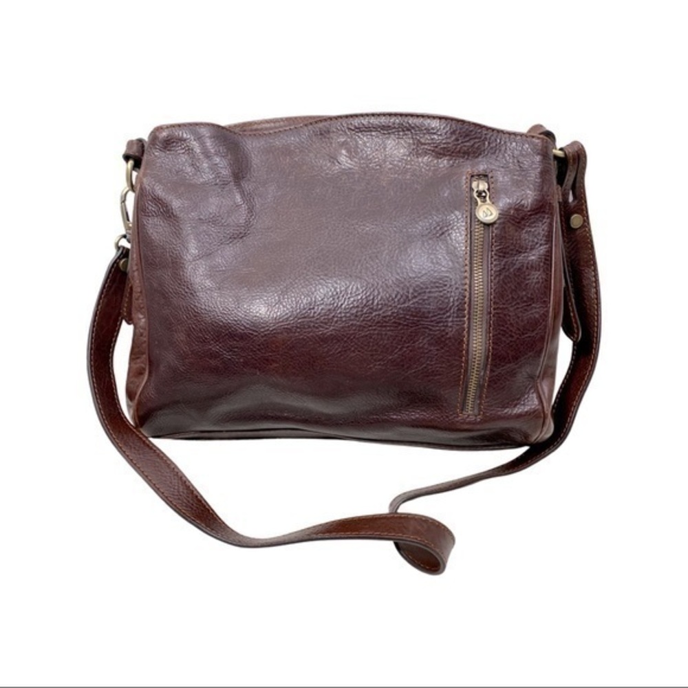 Vintage Firenze crossbody brown leather bag Color brown